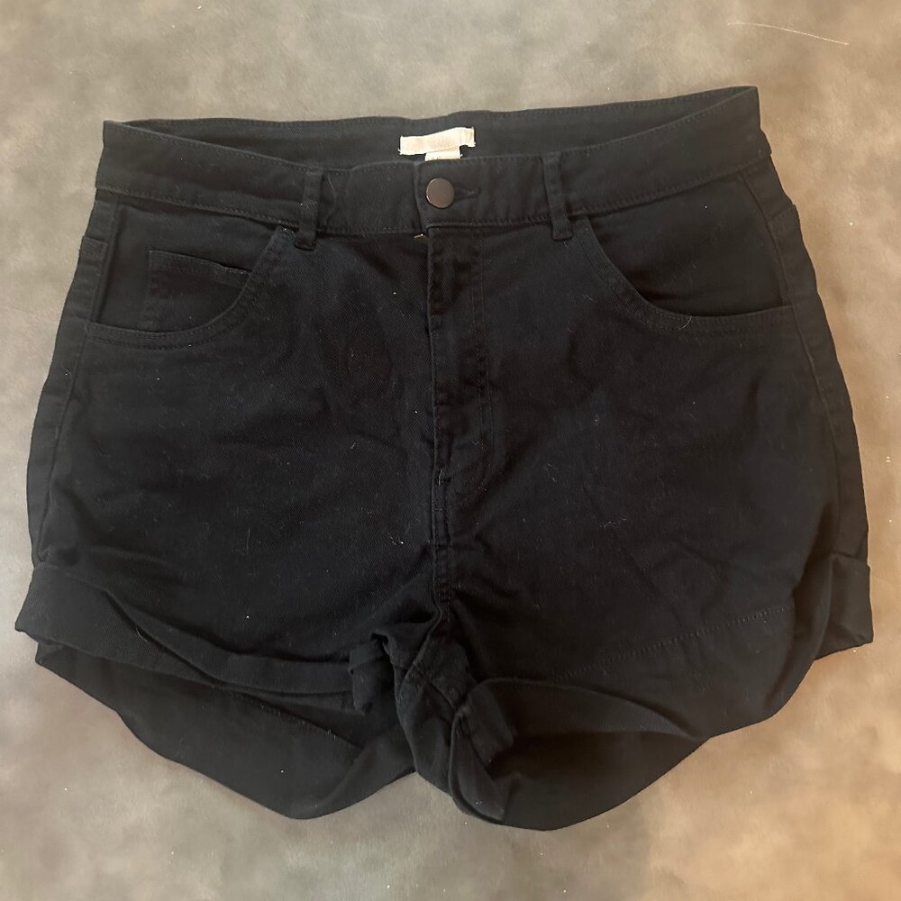 H&M Black Cuff Shorts
